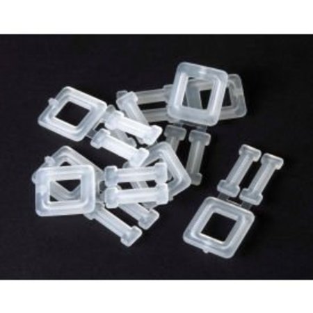 PAC STRAPPING PRODUCTS Pac Strapping Polypropylene Strapping Plastic Buckles, 1-1/2" Max Strap Width, White, Pack of 1000 PLB-4A